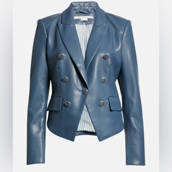 Veronica Beard Cooke faux leather jacket blazer - Picture 1 of 10